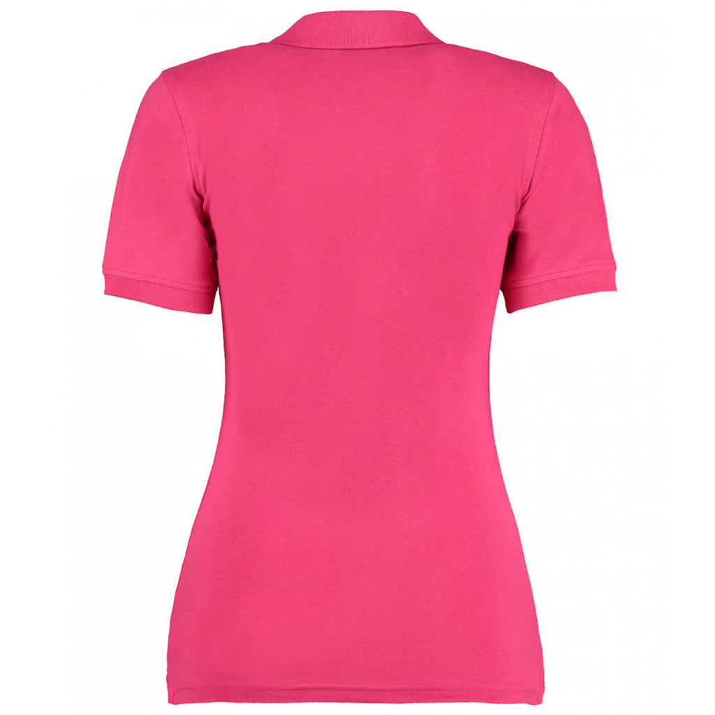 Kustom Kit Women's Raspberry Sophia Comfortec V Neck Polo Shirt
