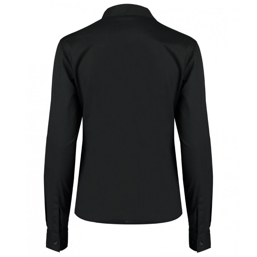 Bargear Women's Black Long Sleeve Tailored Mandarin Collar Shirt
