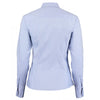 Kustom Kit Women's Light Blue/Navy Premium Long Sleeve Contrast Tailored Fit Oxford Shirt