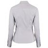 Kustom Kit Women's Silver/Charcoal Premium Long Sleeve Contrast Tailored Fit Oxford Shirt