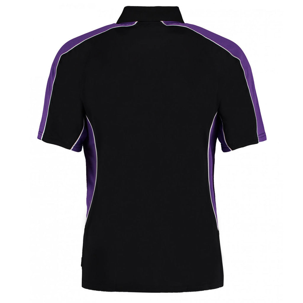 Gamegear Men's Black/Purple Cooltex Active Polo Shirt