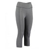 Gamegear Women's Grey Melange 3/4 Length Leggings