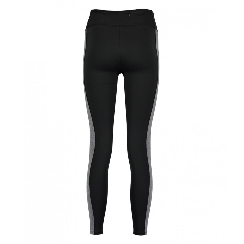 Gamegear Women's Black/Grey Melange Contrast Leggings