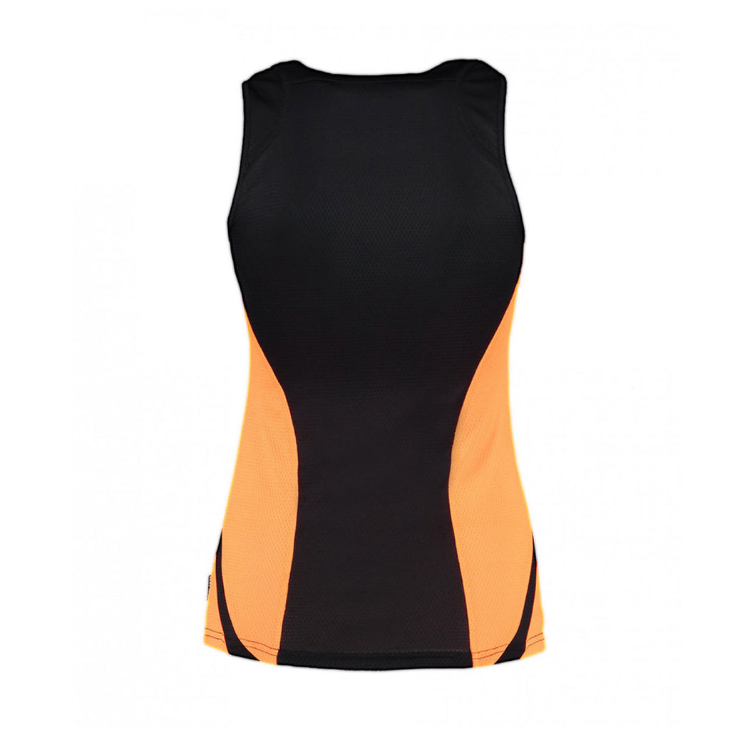 Gamegear Women's Black/Fluorescent Orange Cooltex Sports Vest