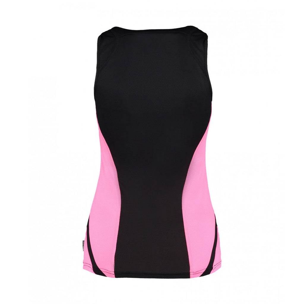 Gamegear Women's Black/Fluorescent Pink Cooltex Sports Vest