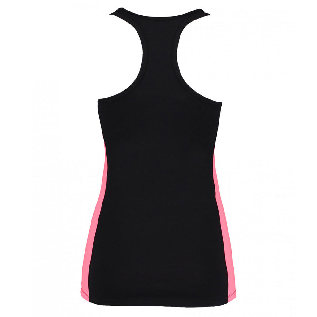 Gamegear Women's Black/Flo Coral Racer Back Vest