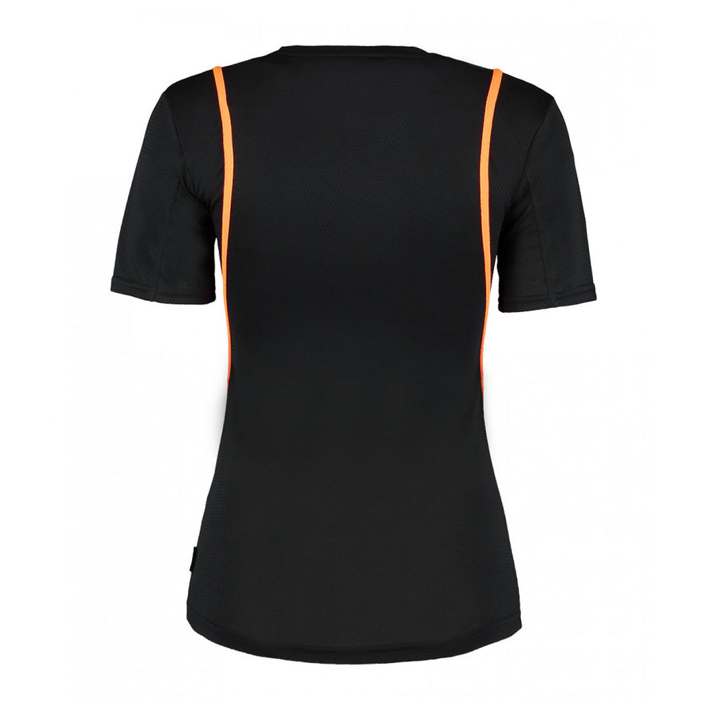 Gamegear Women's Black/Fluorescent Orange Cooltex T-Shirt