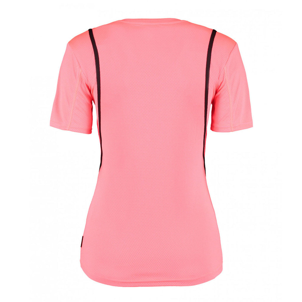 Gamegear Women's Fluorescent Coral/Black Cooltex T-Shirt