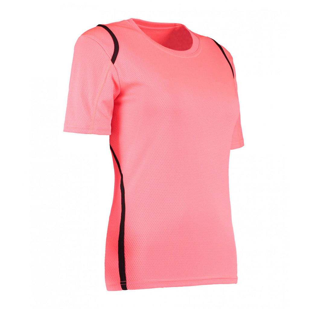 Gamegear Women's Fluorescent Coral/Black Cooltex T-Shirt