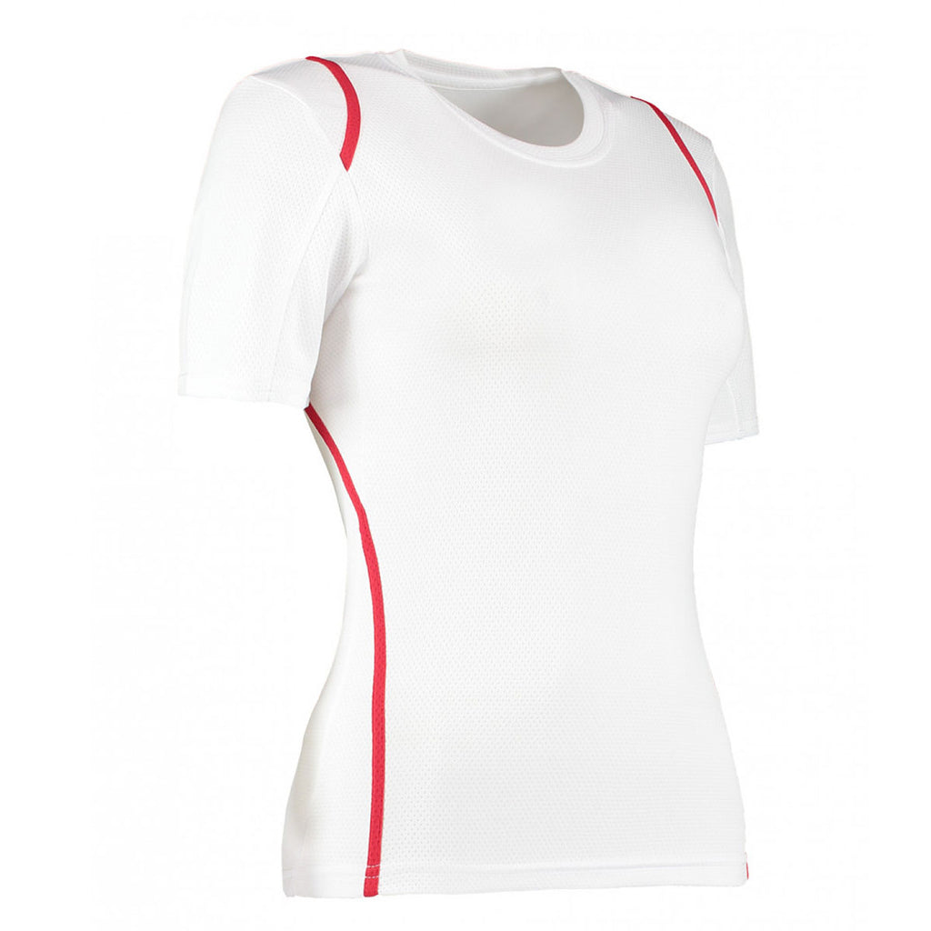 Gamegear Women's White/Red Cooltex T-Shirt