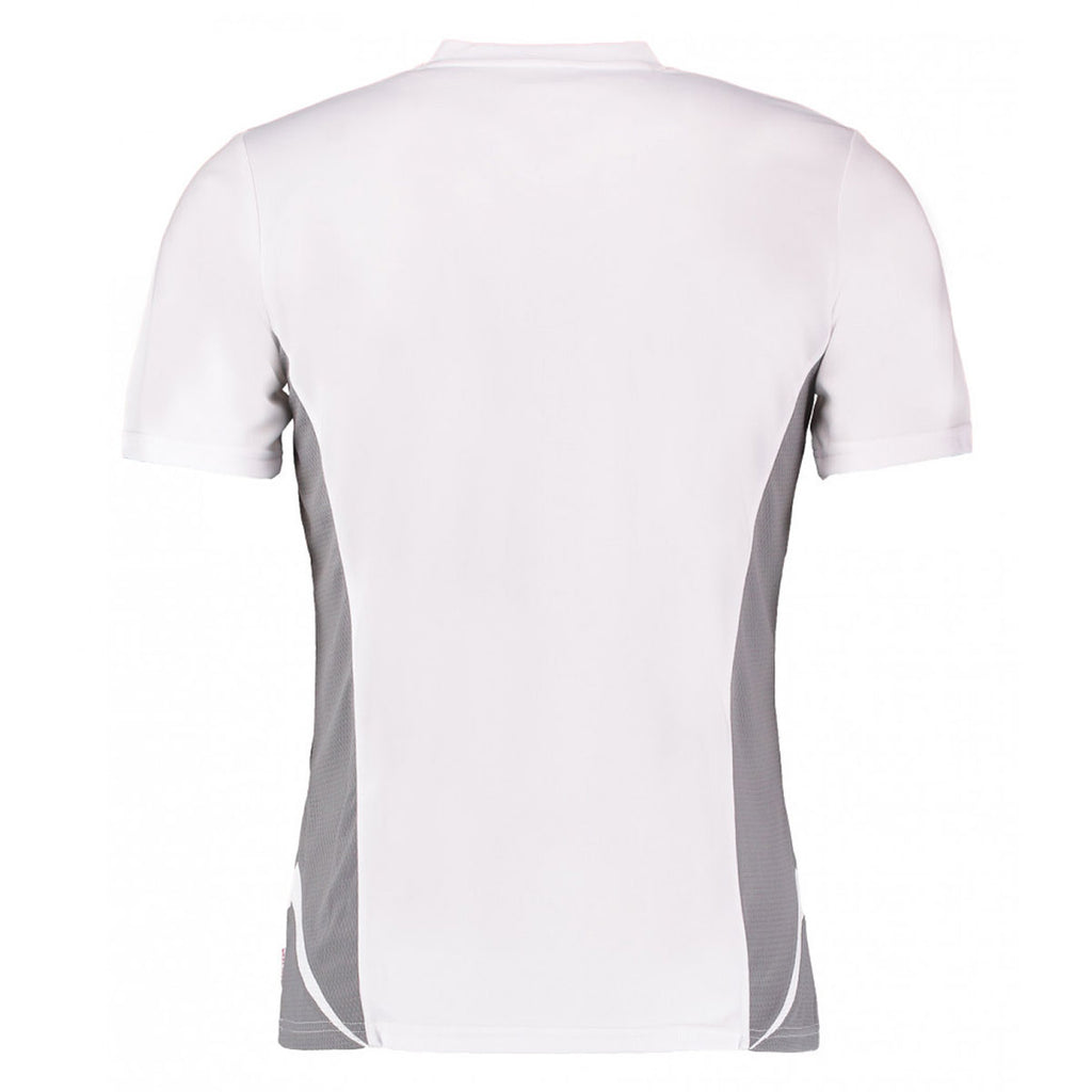 Gamegear Men's White/Grey Cooltex V-Neck Team Top