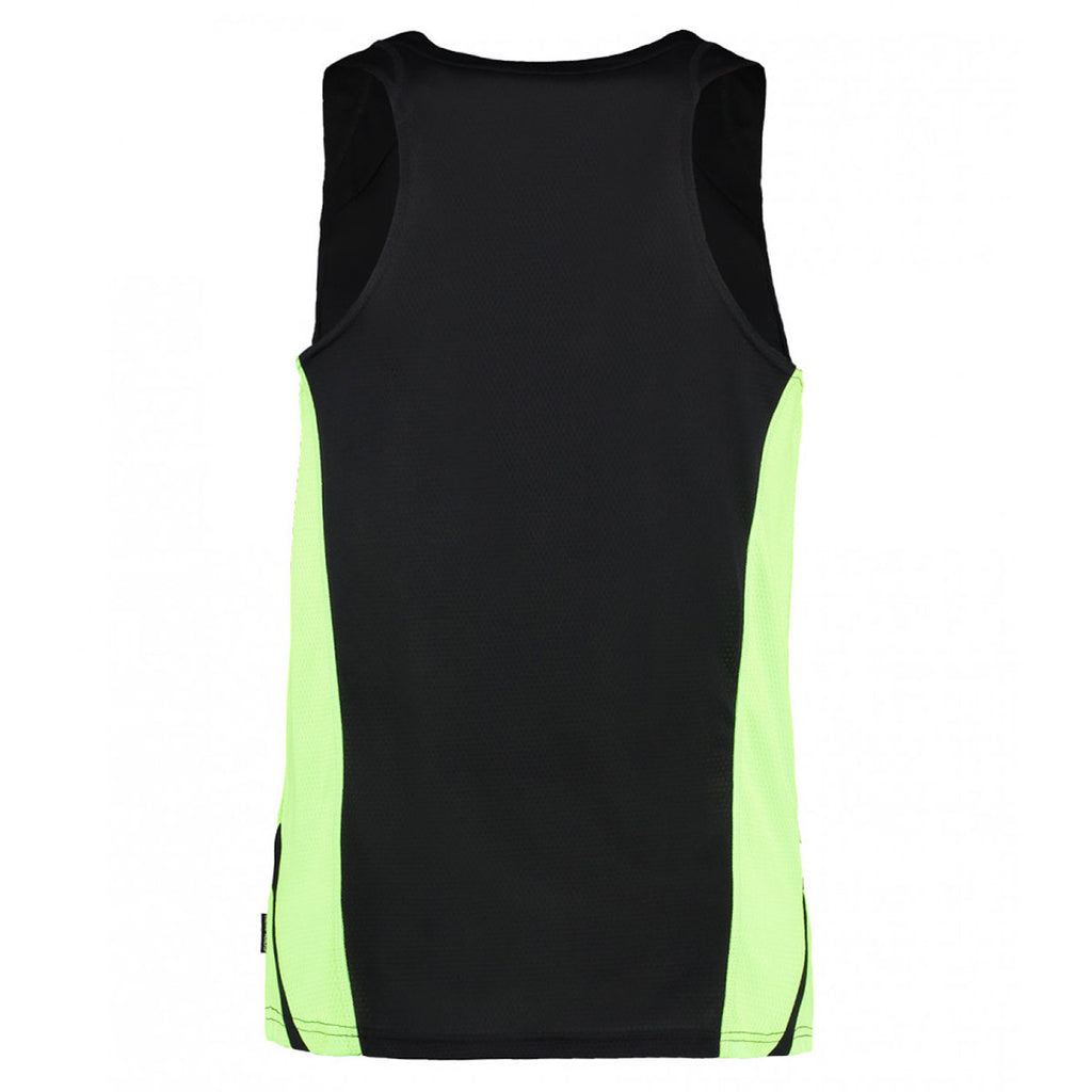 Gamegear Men's Black/Fluorescent Lime Cooltex Sports Vest