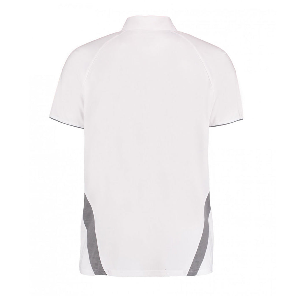 Gamegear Men's White/Grey Cooltex Riviera Polo Shirt