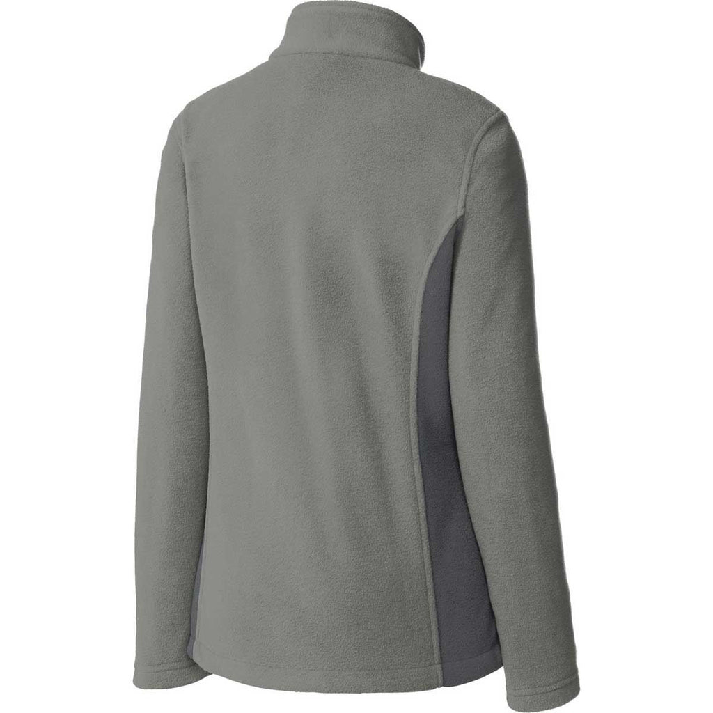 Port Authority Women's Deep Smoke/Battleship Grey Colorblock Value Fleece Jacket