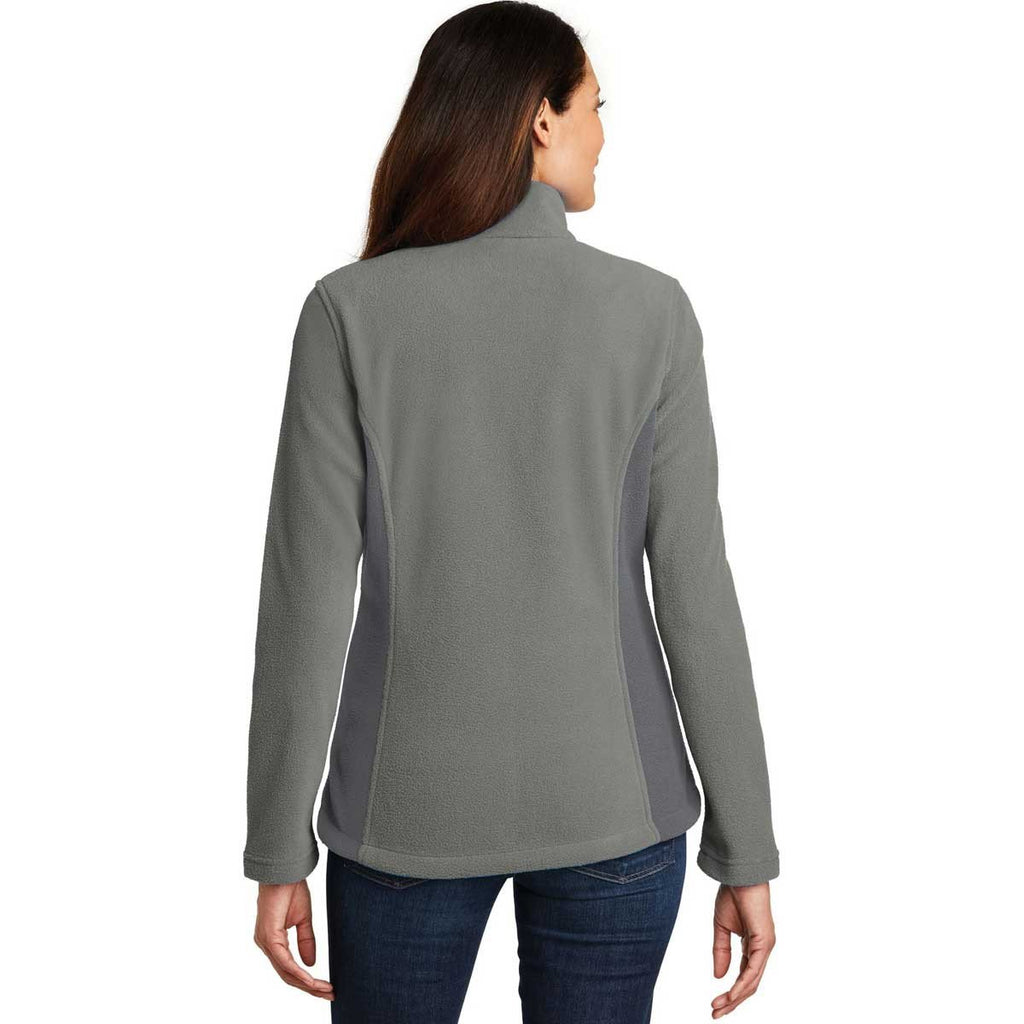 Port Authority Women's Deep Smoke/Battleship Grey Colorblock Value Fleece Jacket