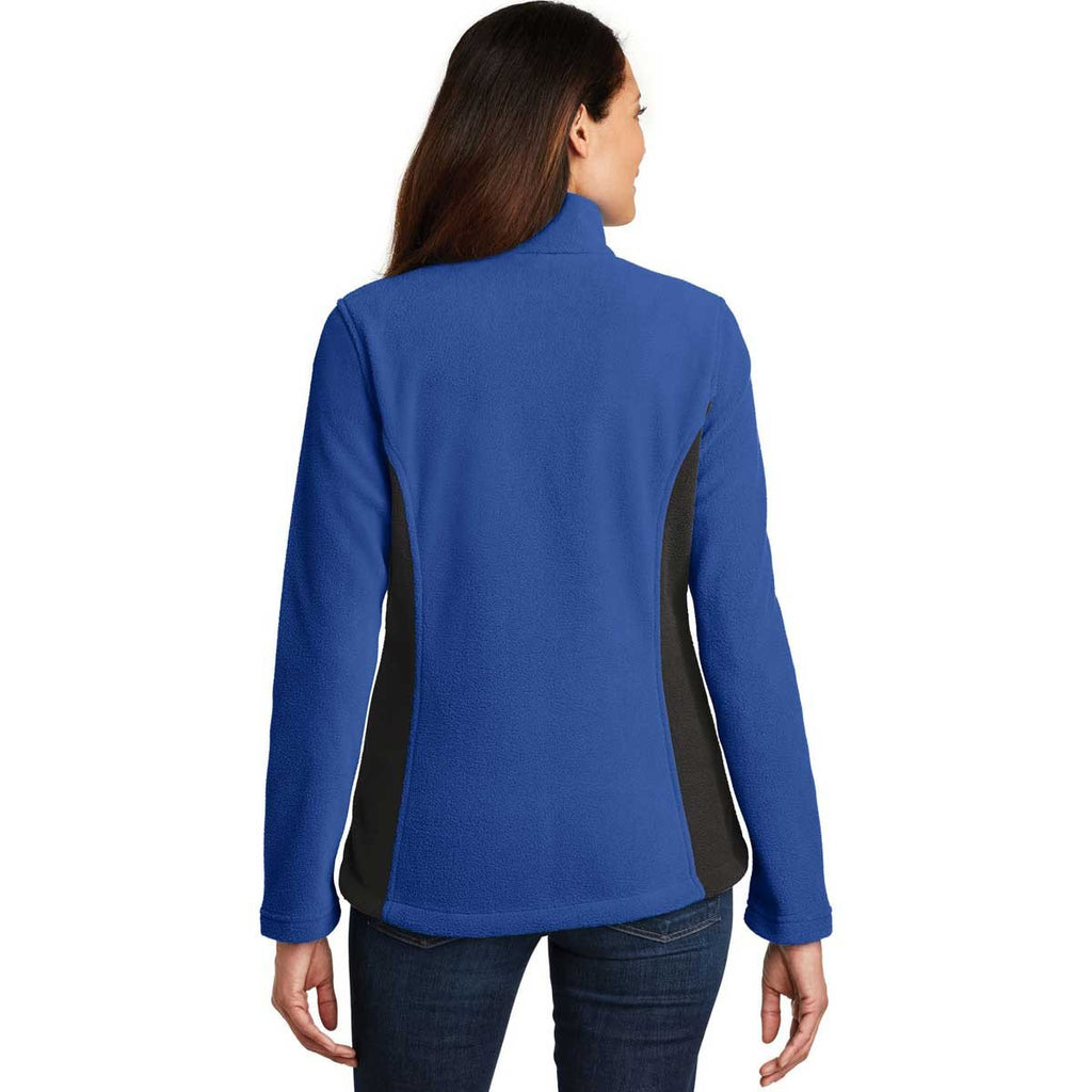 Port Authority Women's True Royal/Black Colorblock Value Fleece Jacket