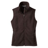 port-authority-women-brown-fleece-vest