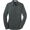 port-authority-women-grey-twill-shirt