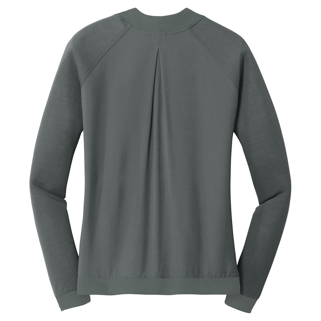 Port Authority Women's Grey Smoke Concept Bomber Cardigan