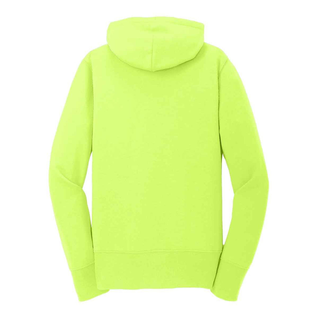 Port & Company Women's Neon Yellow Core Fleece Full-Zip Hooded Sweatshirt