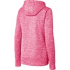 Sport-Tek Women's Power Pink PosiCharge Electric Heather Fleece Hooded Pullover