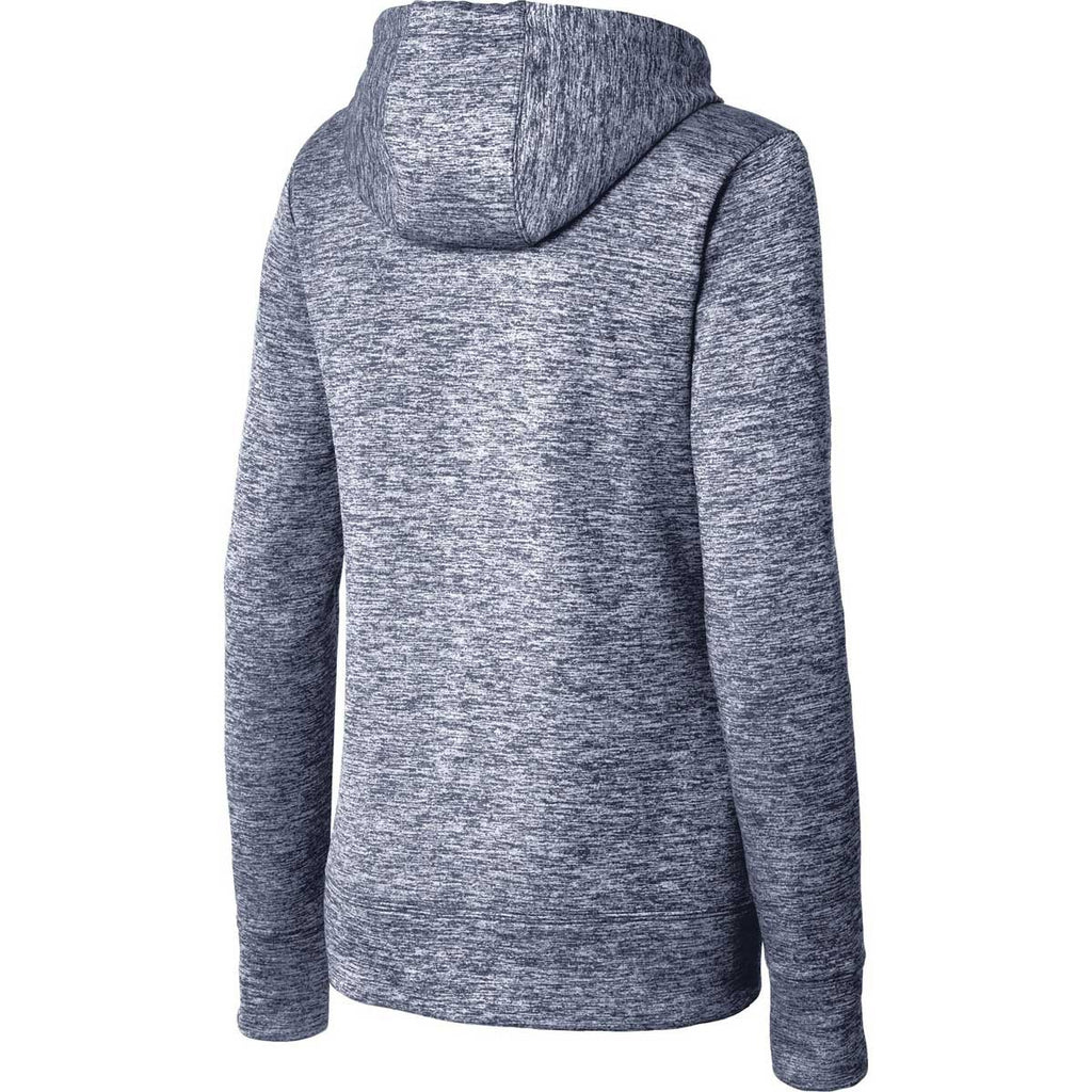 Sport-Tek Women's True Navy PosiCharge Electric Heather Fleece Hooded Pullover