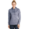 Sport-Tek Women's True Navy PosiCharge Electric Heather Fleece Hooded Pullover