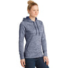 Sport-Tek Women's True Navy PosiCharge Electric Heather Fleece Hooded Pullover