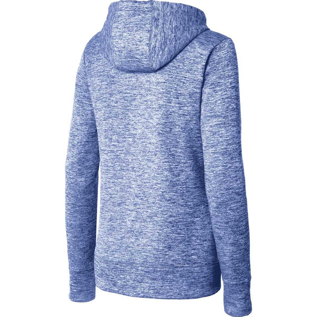 Sport-Tek Women's True Royal PosiCharge Electric Heather Fleece Hooded Pullover