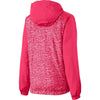 Sport-Tek Women's Pink Raspberry Heather/Pink Raspberry Colorblock Raglan Hooded Wind Jacket