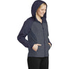 Sport-Tek Women's True Navy Heather/True Navy Colorblock Raglan Hooded Wind Jacket