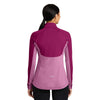 Sport-Tek Women's Pink Rush Heather Sport-Wick Stretch Contrast 1/2-Zip Pullover