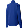 Sport-Tek Women's True Royal/Black Sport-Wick Textured Colorblock Quarter Zip Pullover