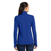 Sport-Tek Women's True Royal/Black Sport-Wick Textured Colorblock Quarter Zip Pullover
