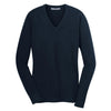 port-authority-women-navy-v-neck-sweater
