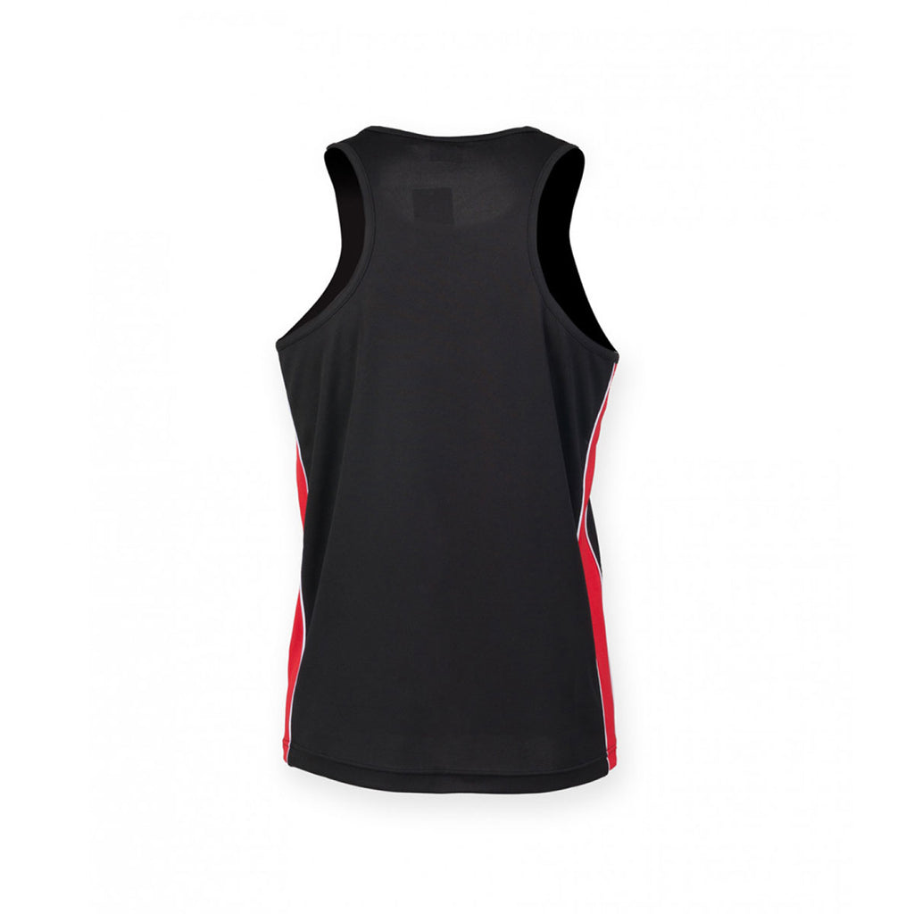 Finden + Hales Men's Black/Red/White Performance Panel Vest