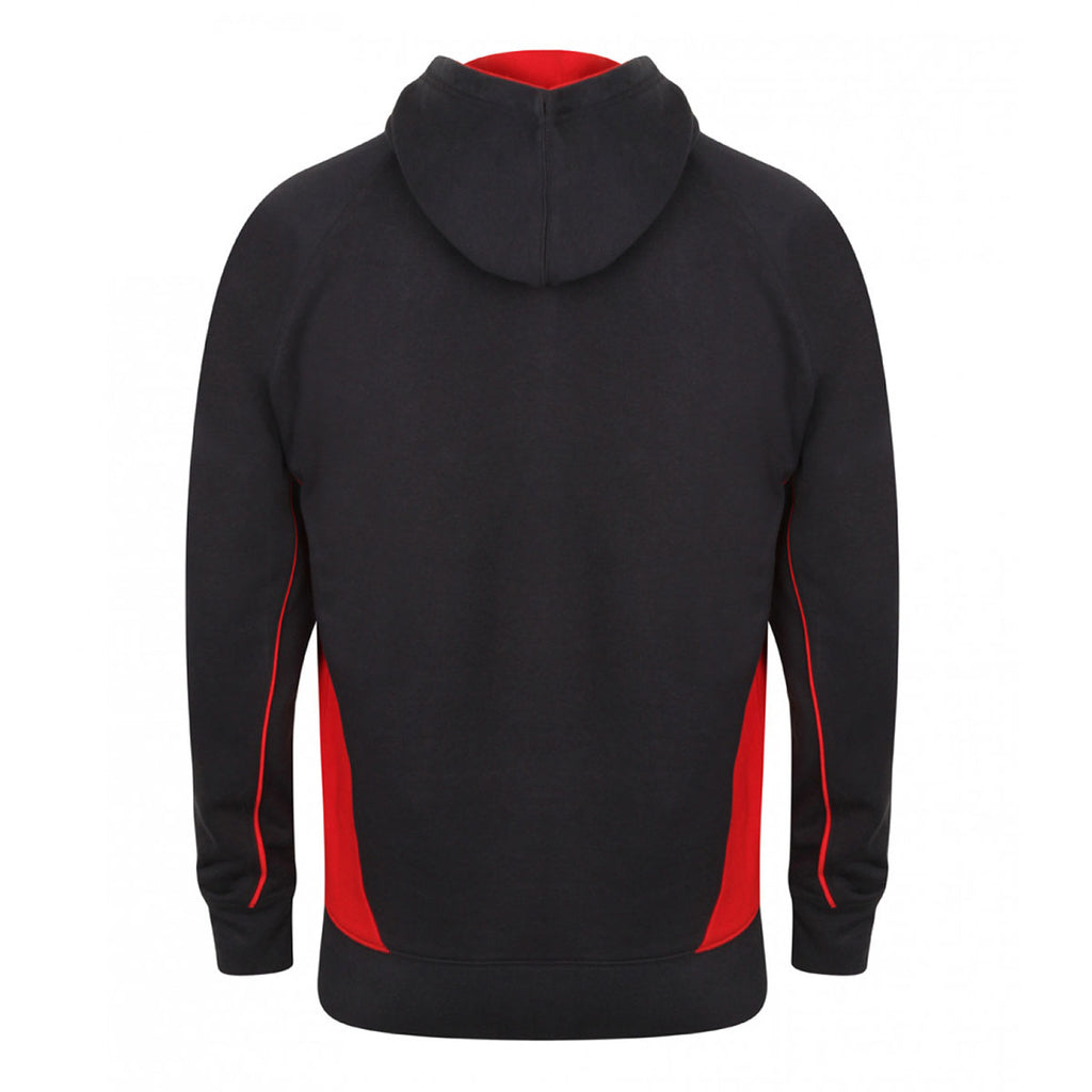 Finden + Hales Women's Navy/Red Contrast Hooded Sweatshirt