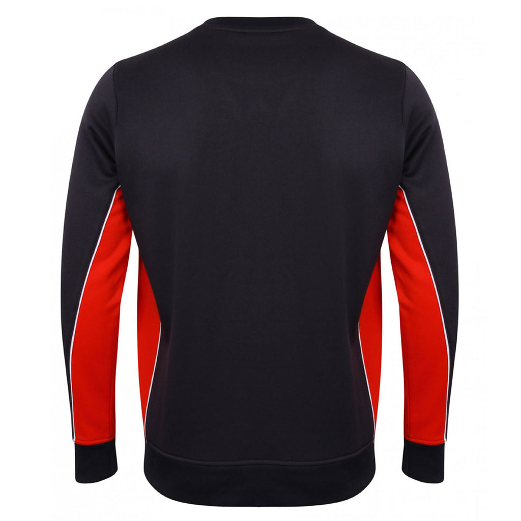 Finden + Hales Men's Navy/Red Contrast Crew Neck Sweatshirt
