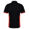 Finden + Hales Men's Black/Red Contrast Panel Polo Shirt
