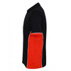 Finden + Hales Men's Black/Red Contrast Panel Polo Shirt