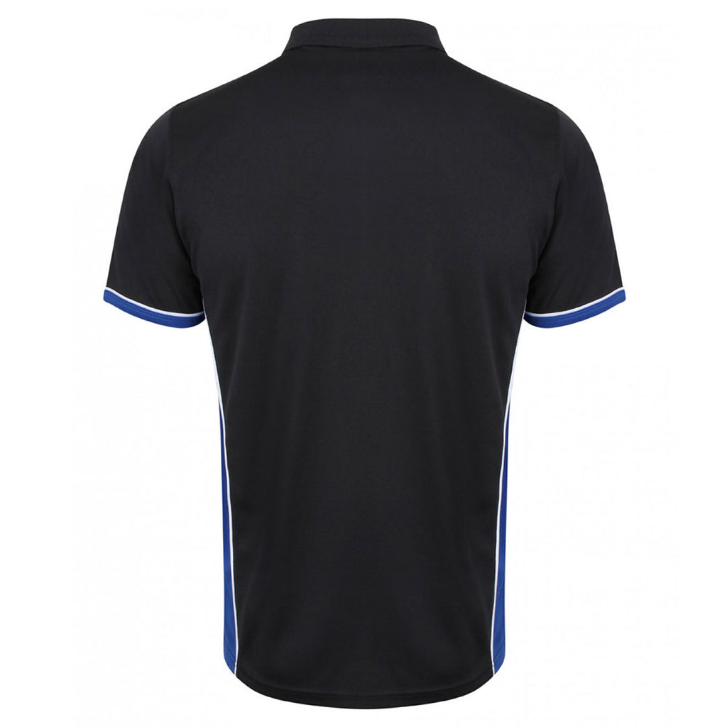Finden + Hales Men's Navy/Royal Contrast Panel Polo Shirt