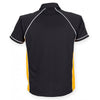 Finden + Hales Men's Black/Amber/White Performance Piped Polo Shirt