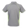 Finden + Hales Men's Grey/Lime Performance Piped Polo Shirt