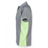 Finden + Hales Men's Grey/Lime Performance Piped Polo Shirt