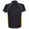 Finden + Hales Kids Black/Amber/White Performance Piped Polo Shirt