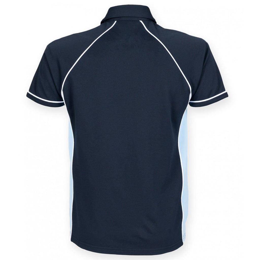 Finden + Hales Kids Navy/Sky/White Performance Piped Polo Shirt