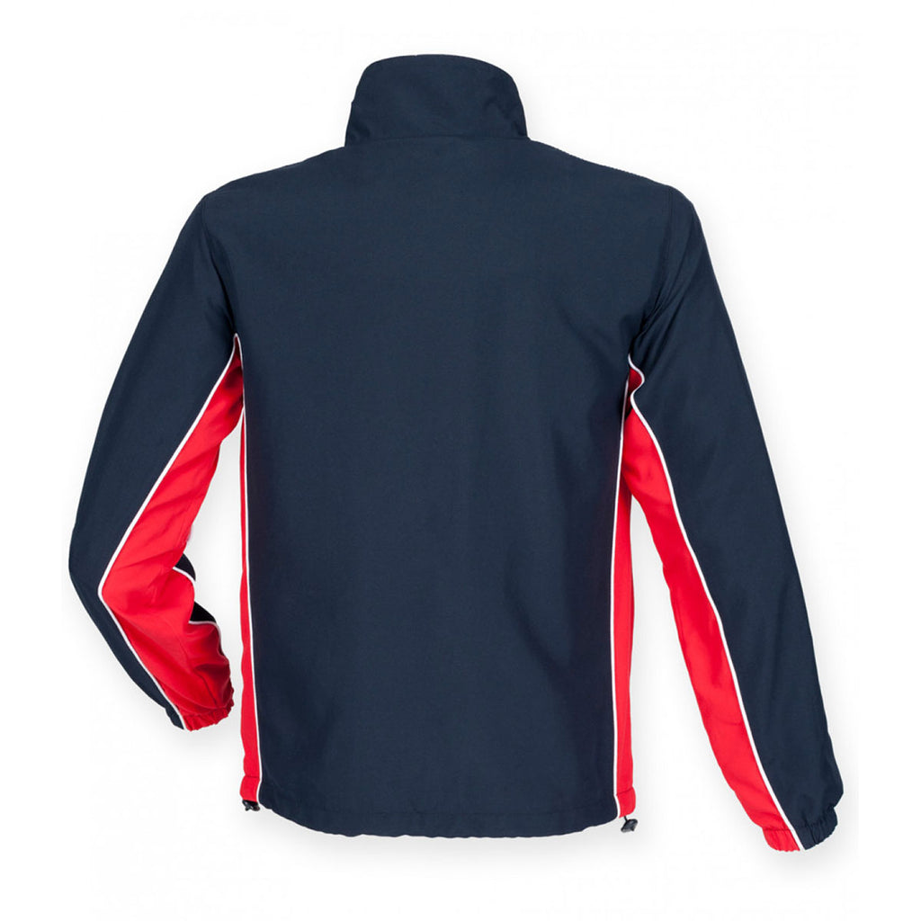 Finden + Hales Men's Navy/Red Contrast Track Top