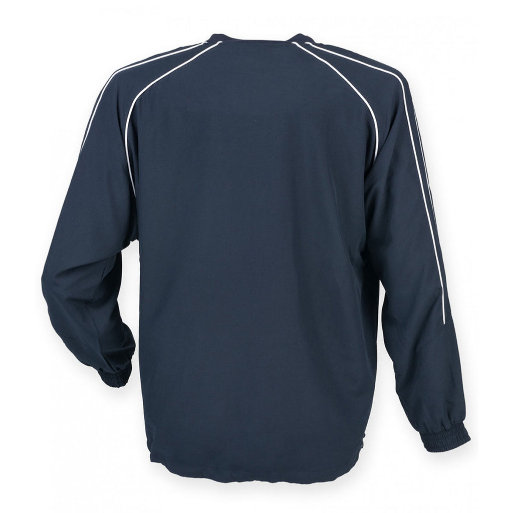 Finden + Hales Men's Navy/Royal/White Warm Up Drill Top