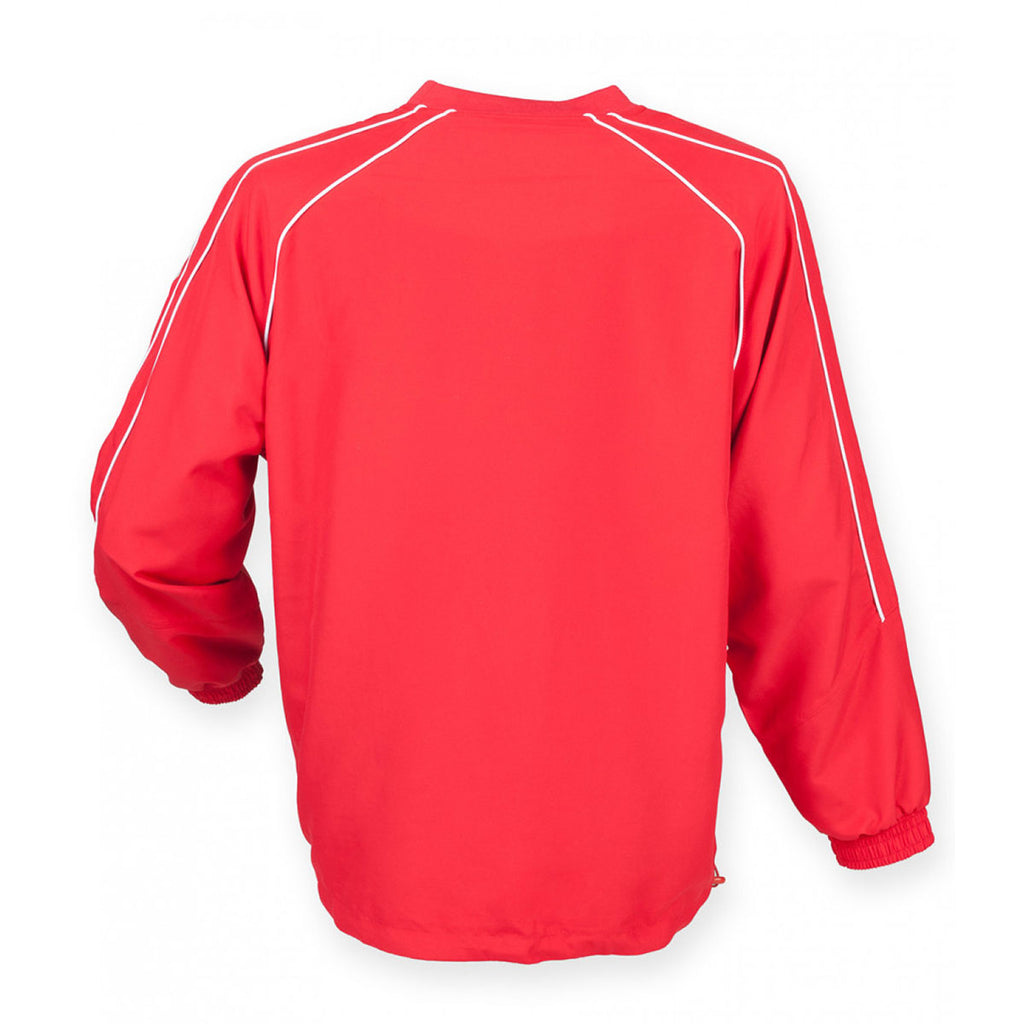 Finden + Hales Men's Red/Black/White Warm Up Drill Top