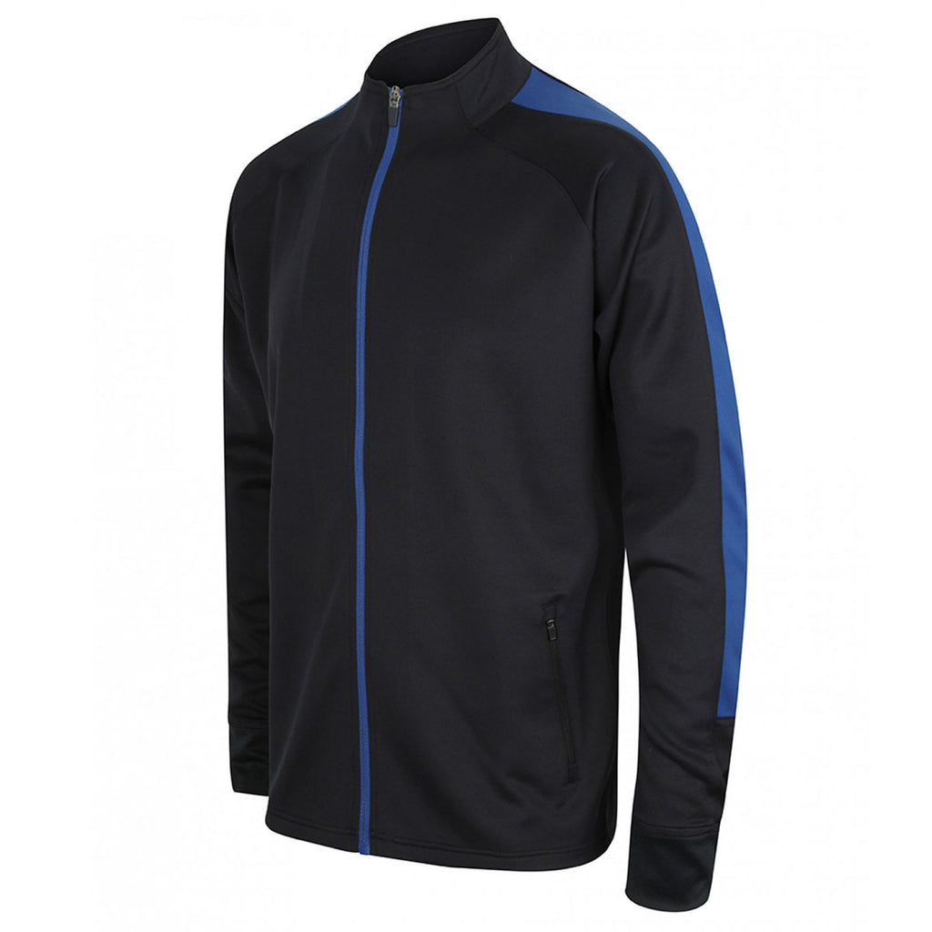 Finden + Hales Men's Navy/Royal Knitted Tracksuit Top
